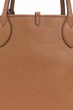 Gucci BRĄZOWY Dwustronna torba `Totissima Large` typu `shopper`