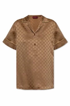 Gucci BRĄZOWY Koszula z monogramem