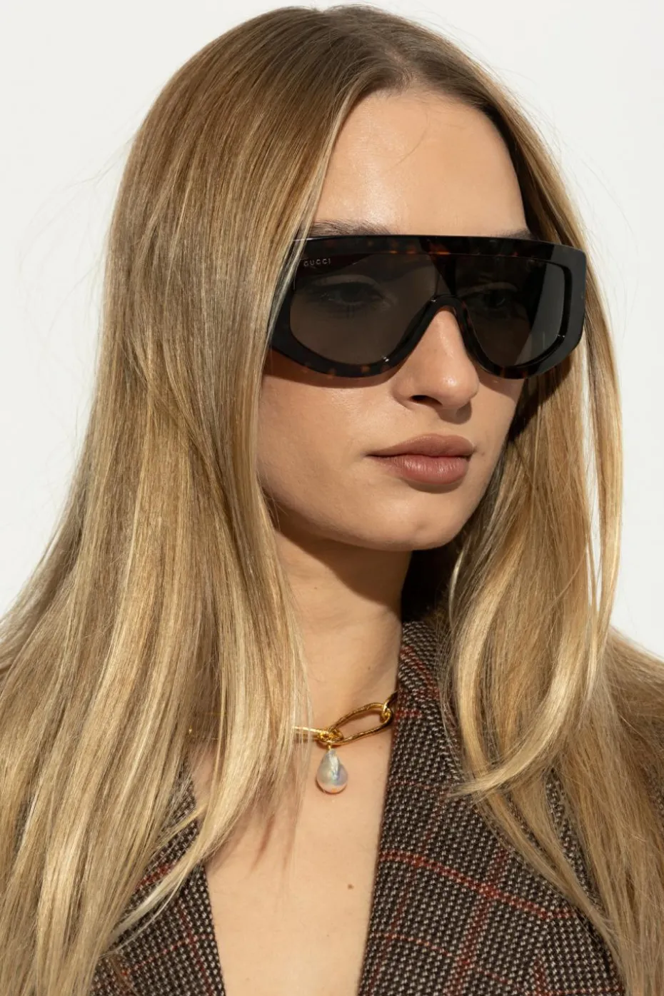 Gucci BRĄZOWY Okulary przeciwsłoneczne