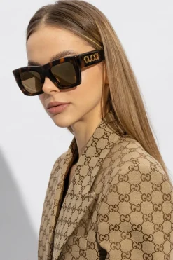 Gucci BRĄZOWY Okulary przeciwsłoneczne