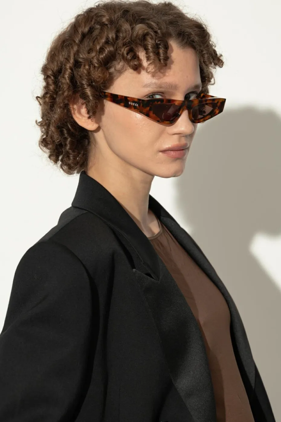 Gucci BRĄZOWY Okulary przeciwsłoneczne