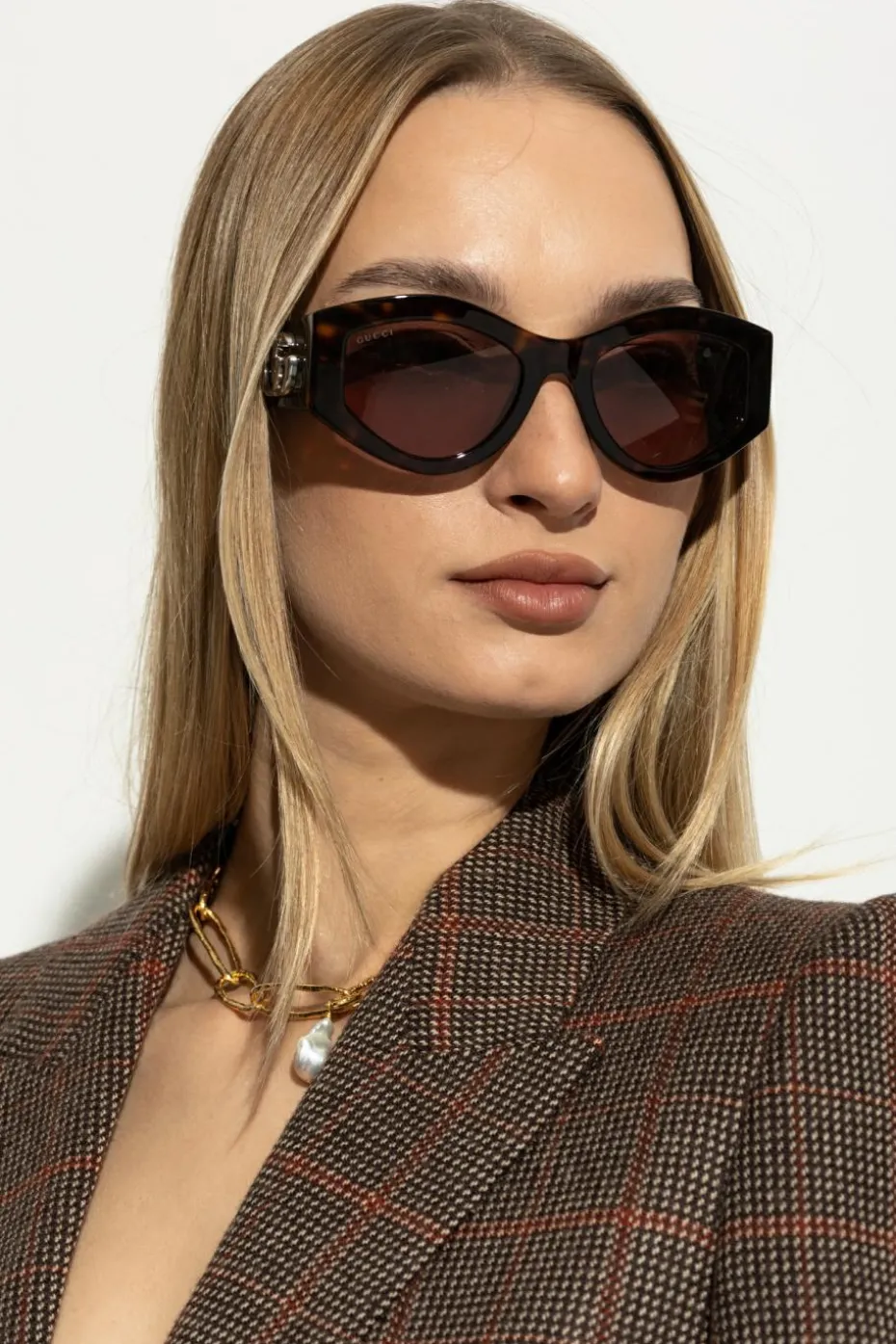 Gucci BRĄZOWY Okulary przeciwsłoneczne