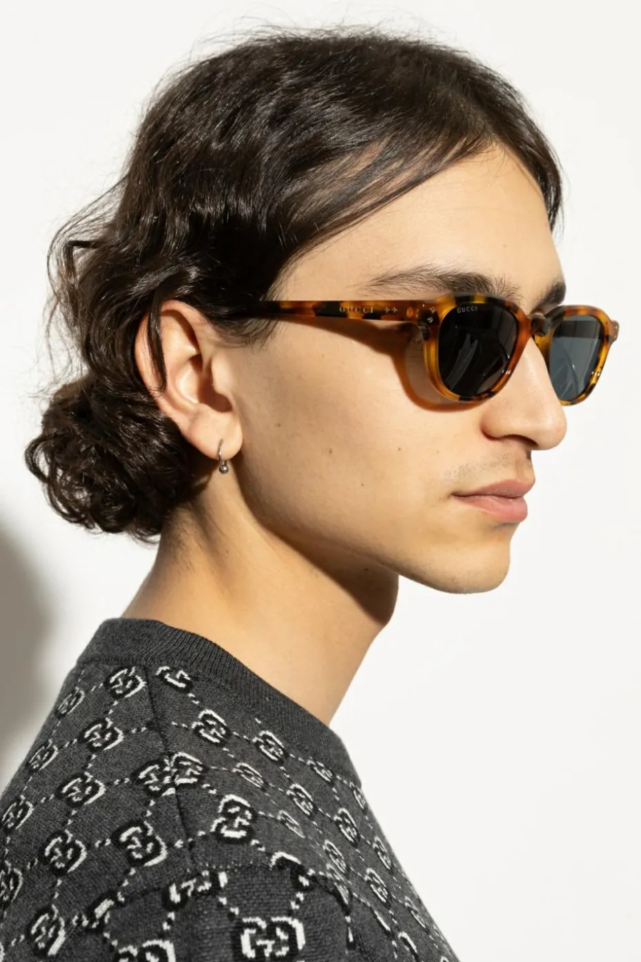 Gucci BRĄZOWY Okulary przeciwsłoneczne