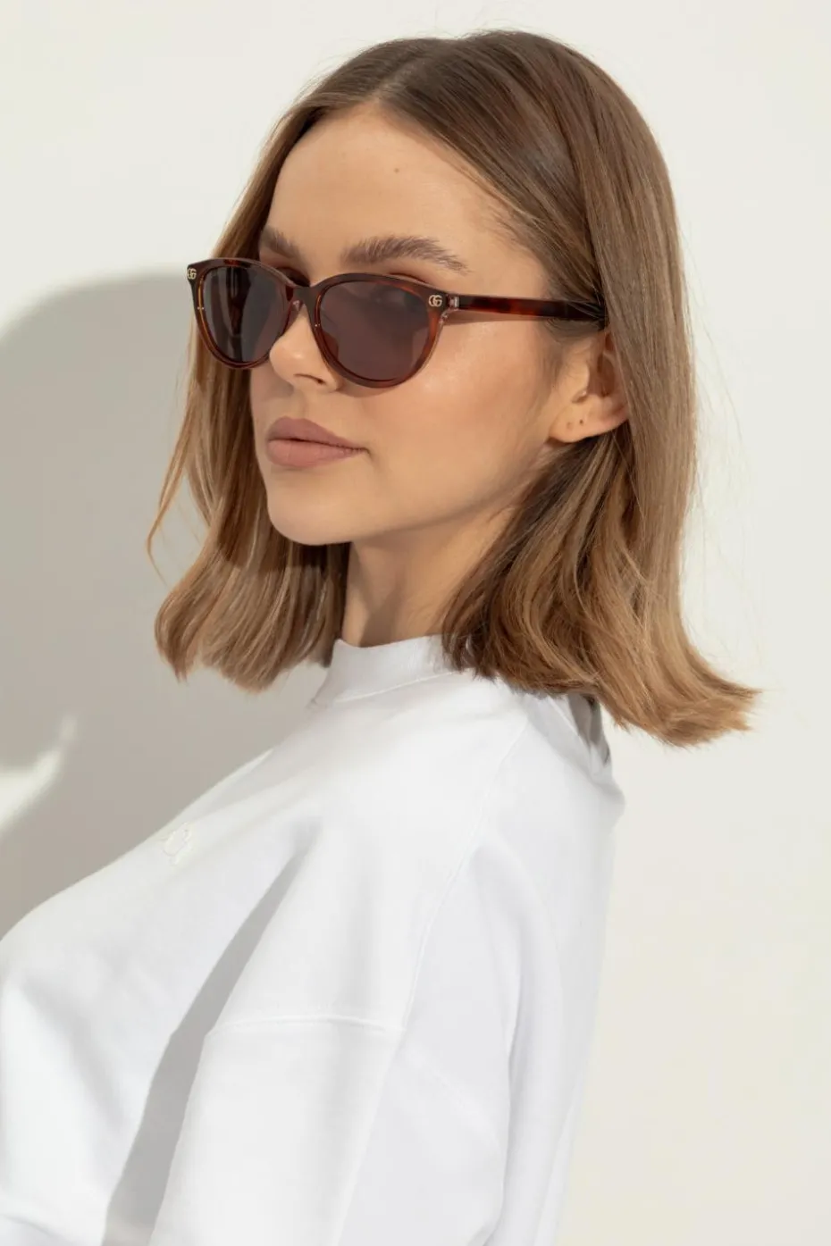 Gucci BRĄZOWY Okulary przeciwsłoneczne