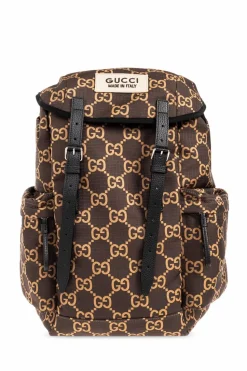 Gucci BRĄZOWY Plecak z monogramem