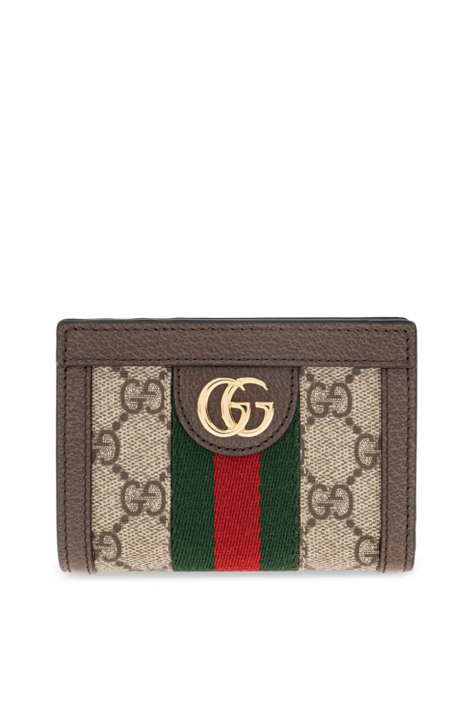 Gucci BRĄZOWY Portfel z paskiem `Web`