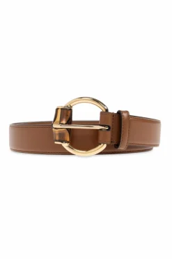 Gucci BRĄZOWY Skórzany pasek