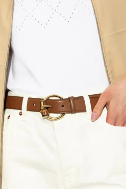 Gucci BRĄZOWY Skórzany pasek