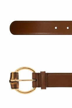 Gucci BRĄZOWY Skórzany pasek