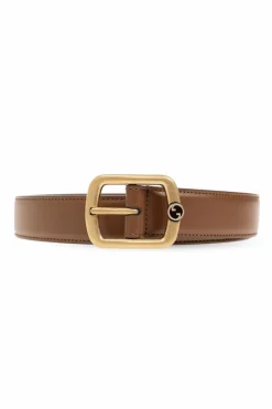 Gucci BRĄZOWY Skórzany pasek