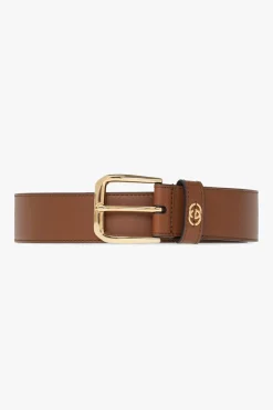 Gucci BRĄZOWY Skórzany pasek
