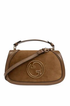 Gucci BRĄZOWY Torba do ręki `Blondie Medium`