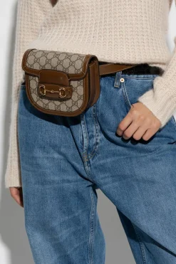 Gucci BRĄZOWY Torba na pas ‘1955 Horsebit’