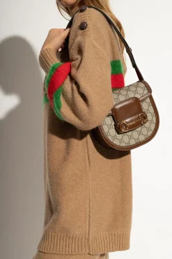Gucci BRĄZOWY Torba na ramię ‘1955 Horsebit’