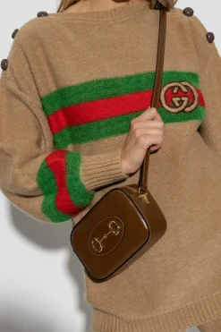Gucci BRĄZOWY Torba na ramię ‘1955 Horsebit Small’