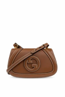 Gucci BRĄZOWY Torba na ramię `Blondie Mini`