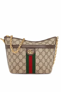 Gucci BRĄZOWY Torba na ramię ‘Ophidia GG Mini’