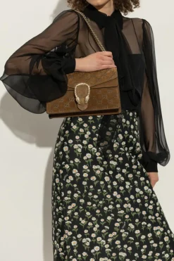 Gucci BRĄZOWY Torba na ramię `Dionysus Small`
