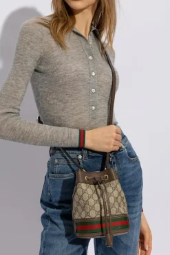 Gucci BRĄZOWY Torba na ramię ‘Ophidia’