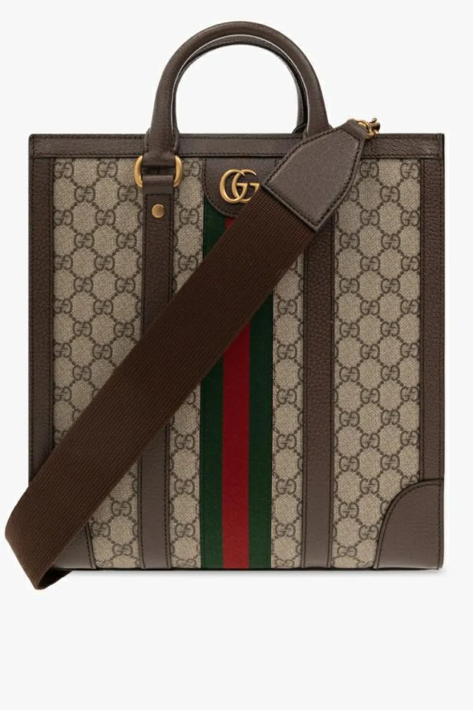 Gucci BRĄZOWY Torba ‘Ophidia Medium’ typu 'shopper'