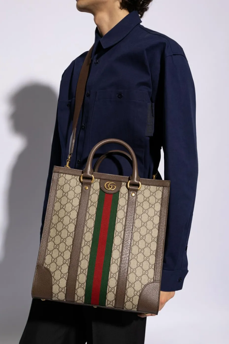Gucci BRĄZOWY Torba ‘Ophidia Medium’ typu 'shopper'