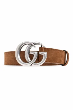 Gucci BRĄZOWY Zamszowy pasek