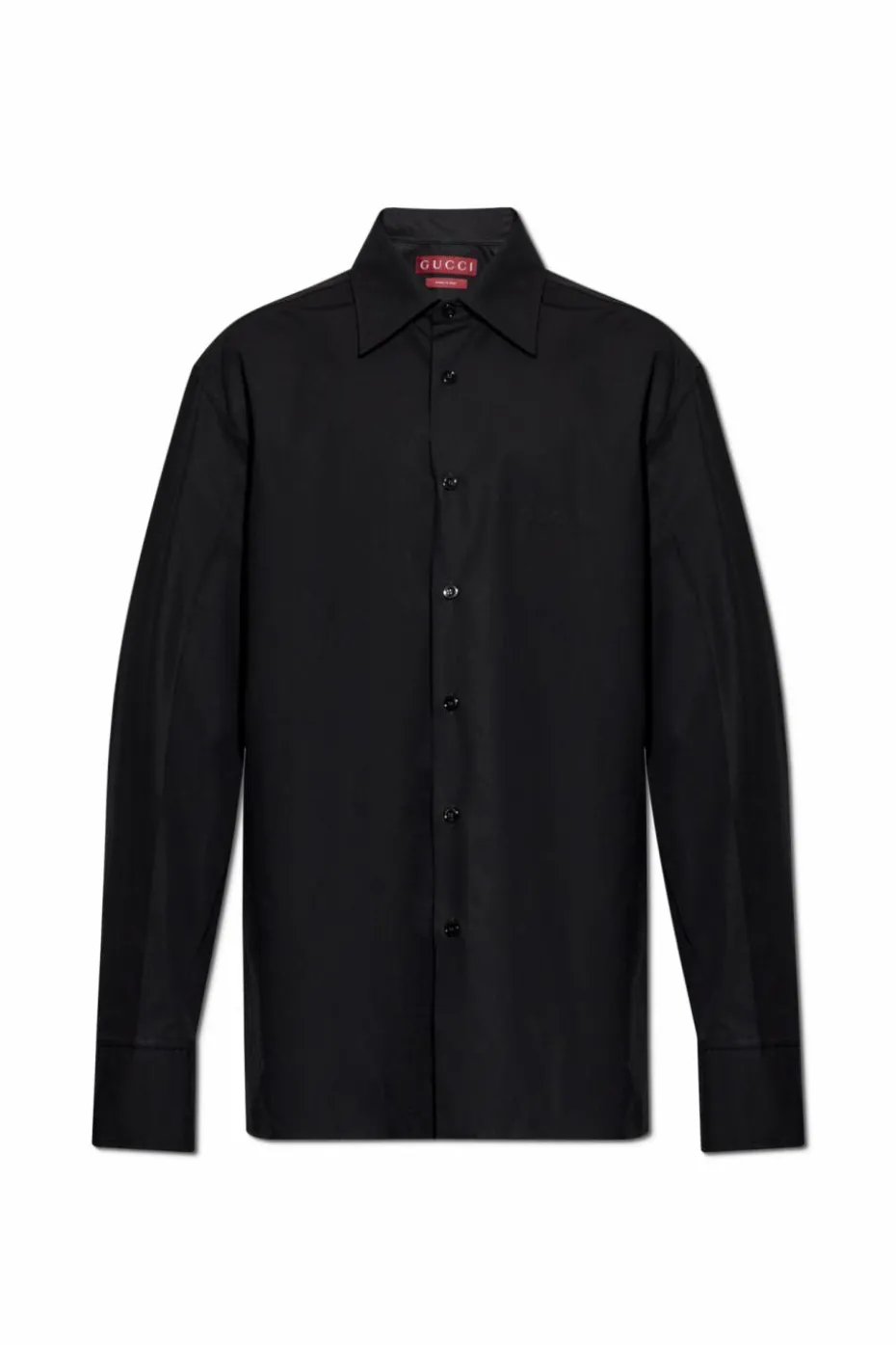 Gucci CZARNY Bawełniana koszula z wypukłym logo