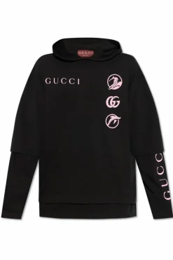 Gucci CZARNY Bluza z kapturem