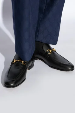 Gucci CZARNY Buty 'Jordaan' typu 'loafers'