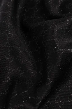 Gucci CZARNY Chusta z lureksową nicią