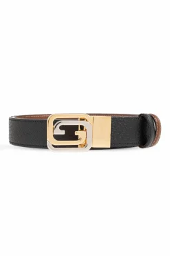 Gucci CZARNY Dwustronny pasek