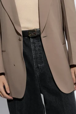 Gucci CZARNY Dwustronny pasek
