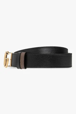 Gucci CZARNY Dwustronny pasek