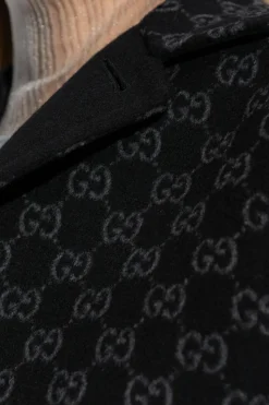 Gucci CZARNY Dwustronny płaszcz