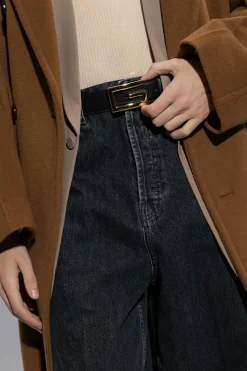 Gucci CZARNY Dwustronny pasek