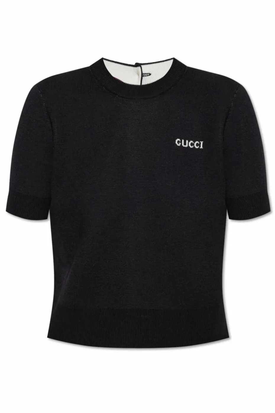 Gucci CZARNY Dzianinowy top
