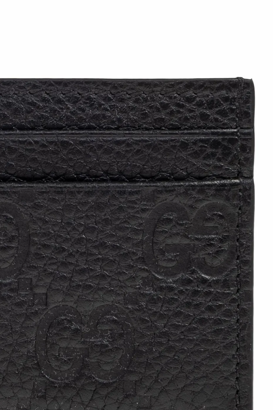 Gucci CZARNY Etui na karty z monogramem