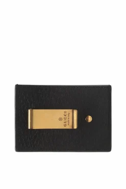 Gucci CZARNY Etui na karty z logo