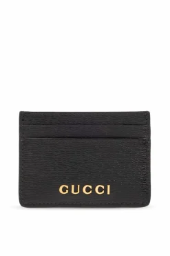 Gucci CZARNY Etui na karty z logo