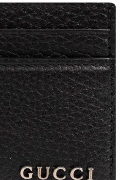 Gucci CZARNY Etui na karty z logo
