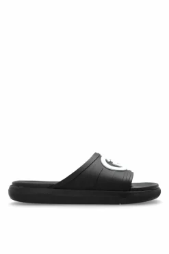 Gucci CZARNY Gumowe klapki
