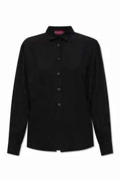 Gucci CZARNY Jedwabna koszula