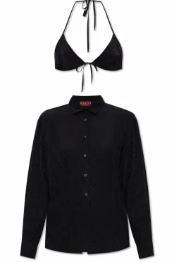 Gucci CZARNY Jedwabna koszula