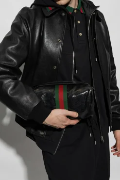 Gucci CZARNY Kosmetyczka z paskiem ‘Web’