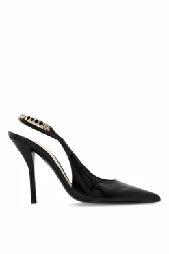 Gucci CZARNY Lakierowane buty na obcasie ‘Signoria’