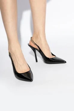 Gucci CZARNY Lakierowane buty na obcasie ‘Signoria’