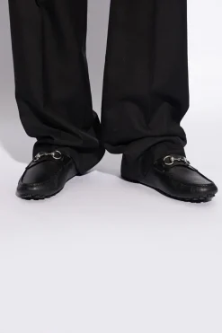 Gucci CZARNY Mokasyny z logo