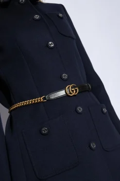 Gucci CZARNY Pasek z łańcuchem