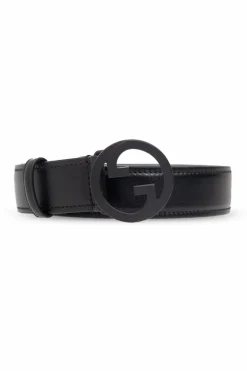 Gucci CZARNY Pasek z logo