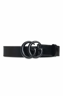 Gucci CZARNY Pasek z logo